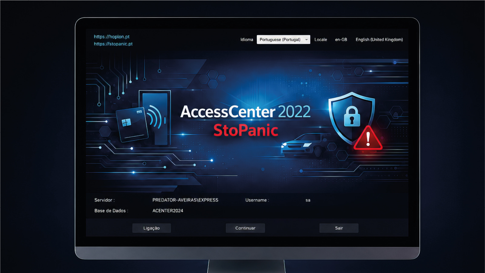 stopanic AccessCenter interface